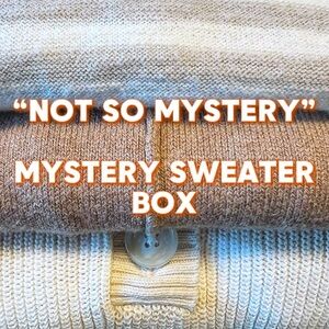 MYSTERY women’s sweaters Box! 3 not so mystery pullover sweaters sizes S/M